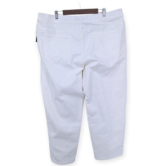 Karen Scott Pull-On Jeans Women's Plus Sz 3X White Stretch Pants Lightweight NWT - Picture 5 of 10
